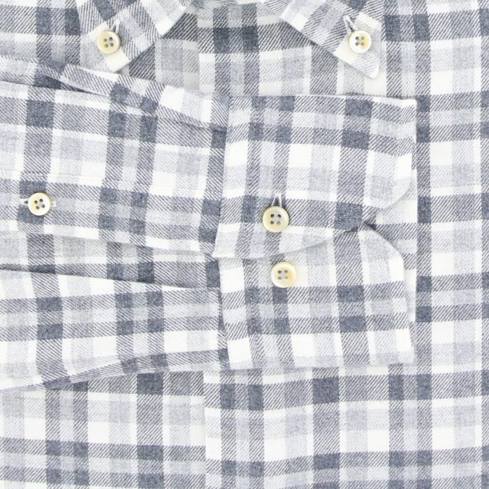 Stenstroms flanel overhemd-100% katoen-HEREN SHIRTS-Grijs