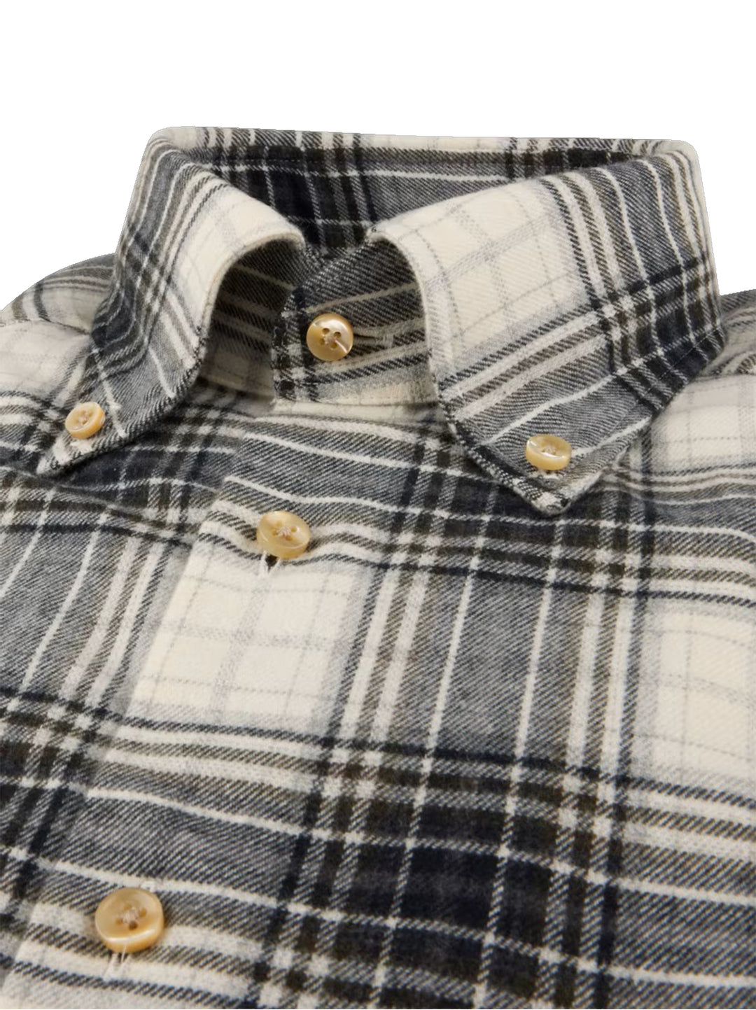 Stenströms Flanellen Overhemd Regular Fit – Groen-100% katoen-HEREN SHIRTS-Groen