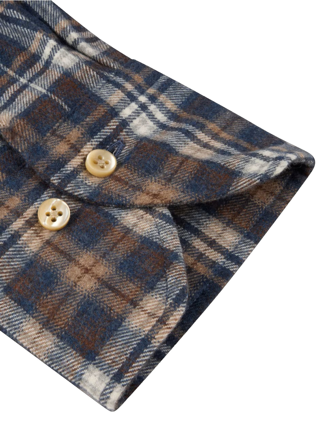 Stenströms Flanellen Ruitshirt Regular Fit – Blauw-100% katoen-HEREN SHIRTS-Blauw