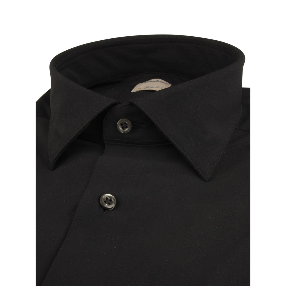Stenstroms jersey slim line-100% katoen-HEREN SHIRTS-Zwart