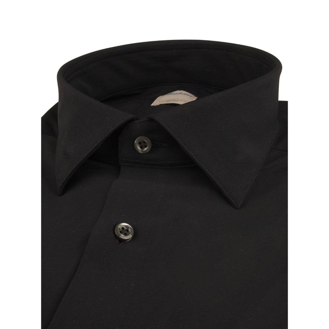 Stenstroms jersey slim line-100% katoen-HEREN SHIRTS-Zwart
