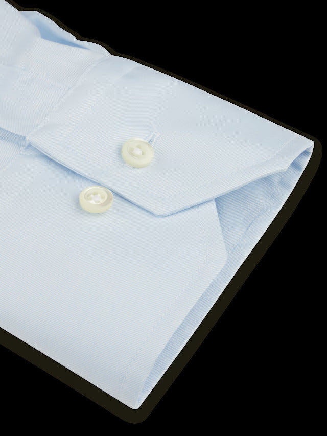 Stenstroms lichtblauw Slimline shirt-100% katoen-HEREN SHIRTS-Blauw