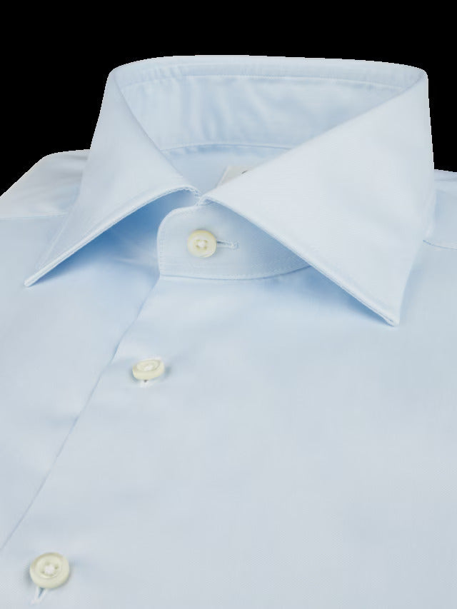 Stenstroms lichtblauw Slimline shirt-100% katoen-HEREN SHIRTS-Blauw