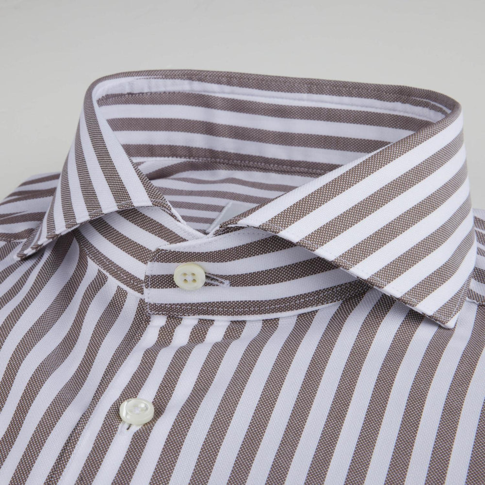 Stenstroms lichtbruin shirt-100% katoen-HEREN SHIRTS-Bruin