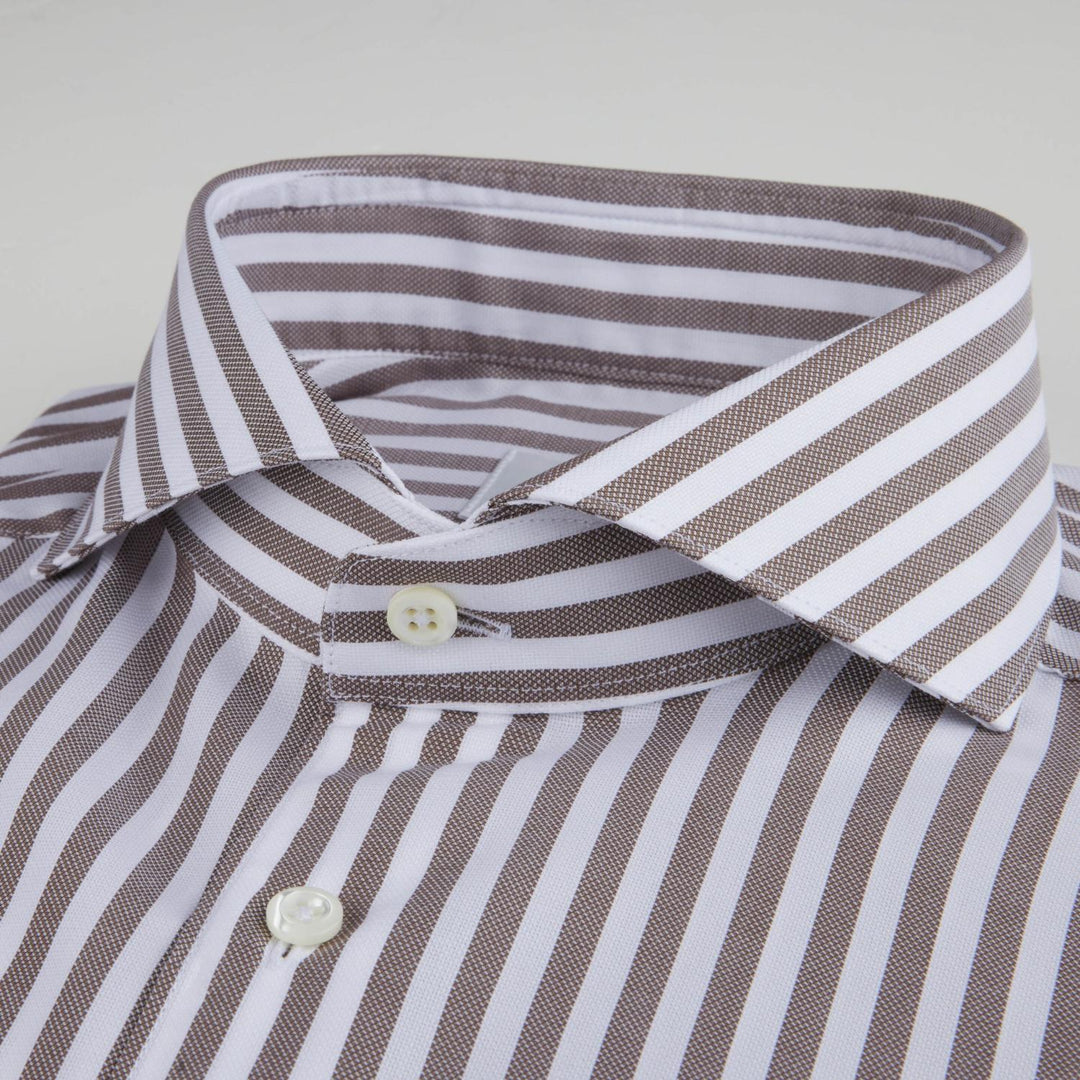 Stenstroms lichtbruin shirt-100% katoen-HEREN SHIRTS-Bruin