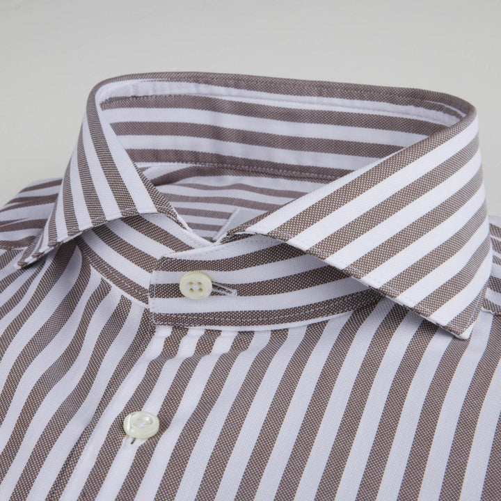 Stenstroms lichtbruin shirt-100% katoen-HEREN SHIRTS-Bruin