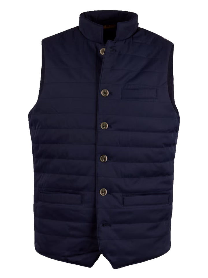 Stenströms lichtgewicht bodywarmer-55% linnen, 45% katoen-HEREN JASSEN & JACKS-Blauw