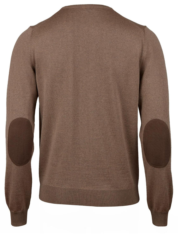 Stenstroms merino ronde hals-100% wol-HEREN TRUIEN & VESTEN-Bruin