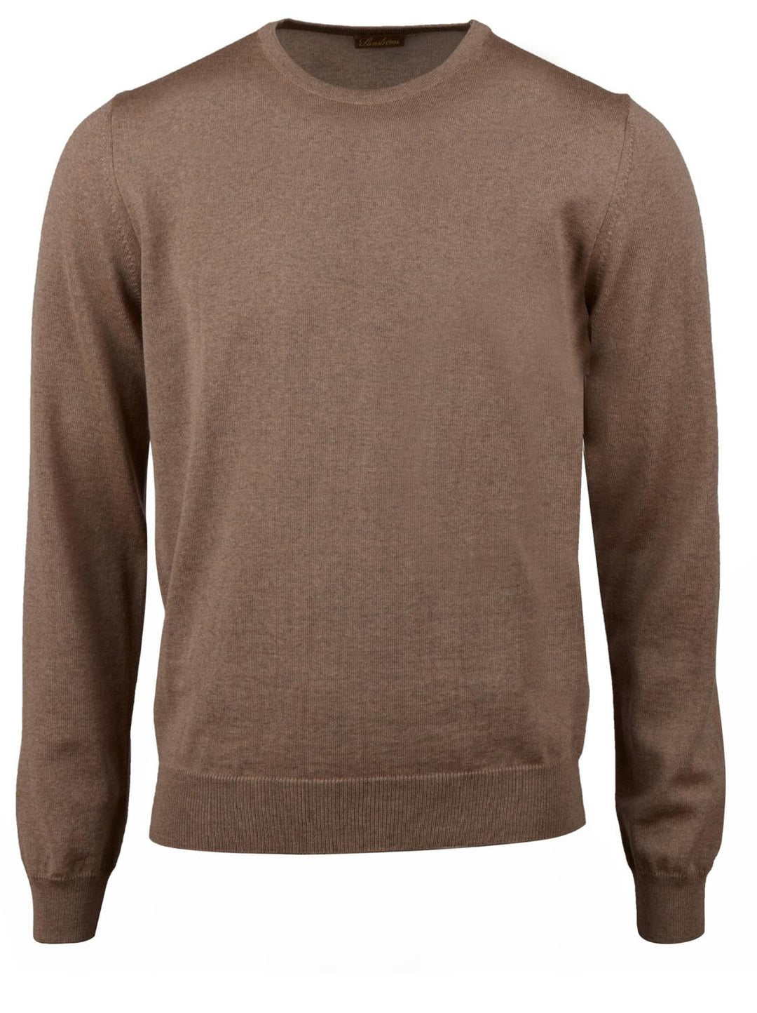 Stenstroms merino ronde hals-100% wol-HEREN TRUIEN & VESTEN-Bruin