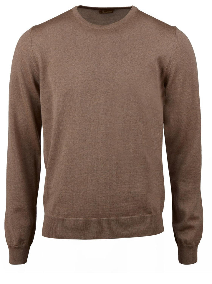 Stenstroms merino ronde hals-100% wol-HEREN TRUIEN & VESTEN-Bruin