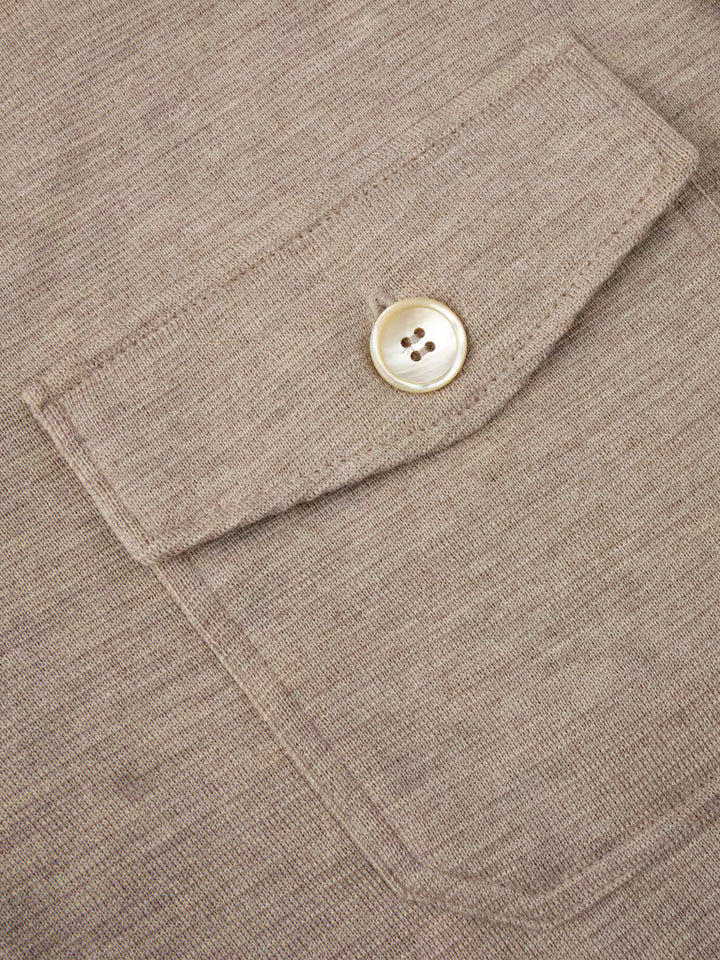 Stenströms Merino Wol Overshirt – Beige -100% merino wol-HEREN SHIRTS-Beige