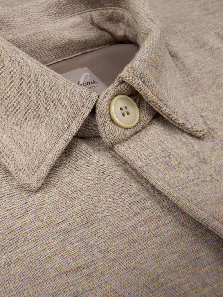 Stenströms Merino Wol Overshirt – Beige -100% merino wol-HEREN SHIRTS-Beige