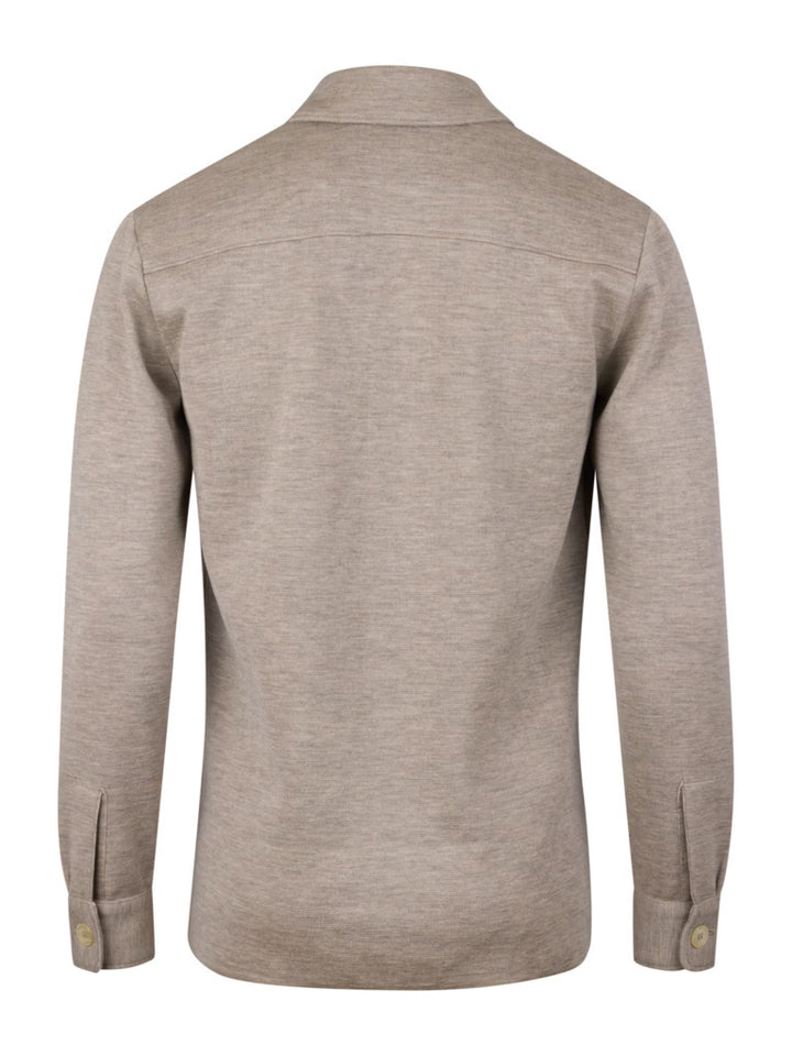 Stenströms Merino Wol Overshirt – Beige -100% merino wol-HEREN SHIRTS-Beige