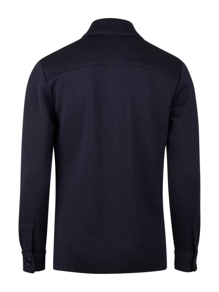 Stenströms Merino Wol Overshirt – Blauw-100% merino wol-HEREN SHIRTS-Blauw