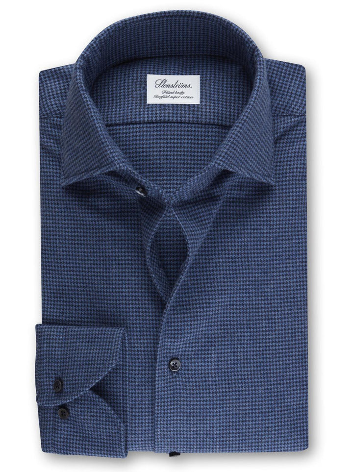 Stenstroms overhemd-100% katoen-HEREN SHIRTS-Blauw