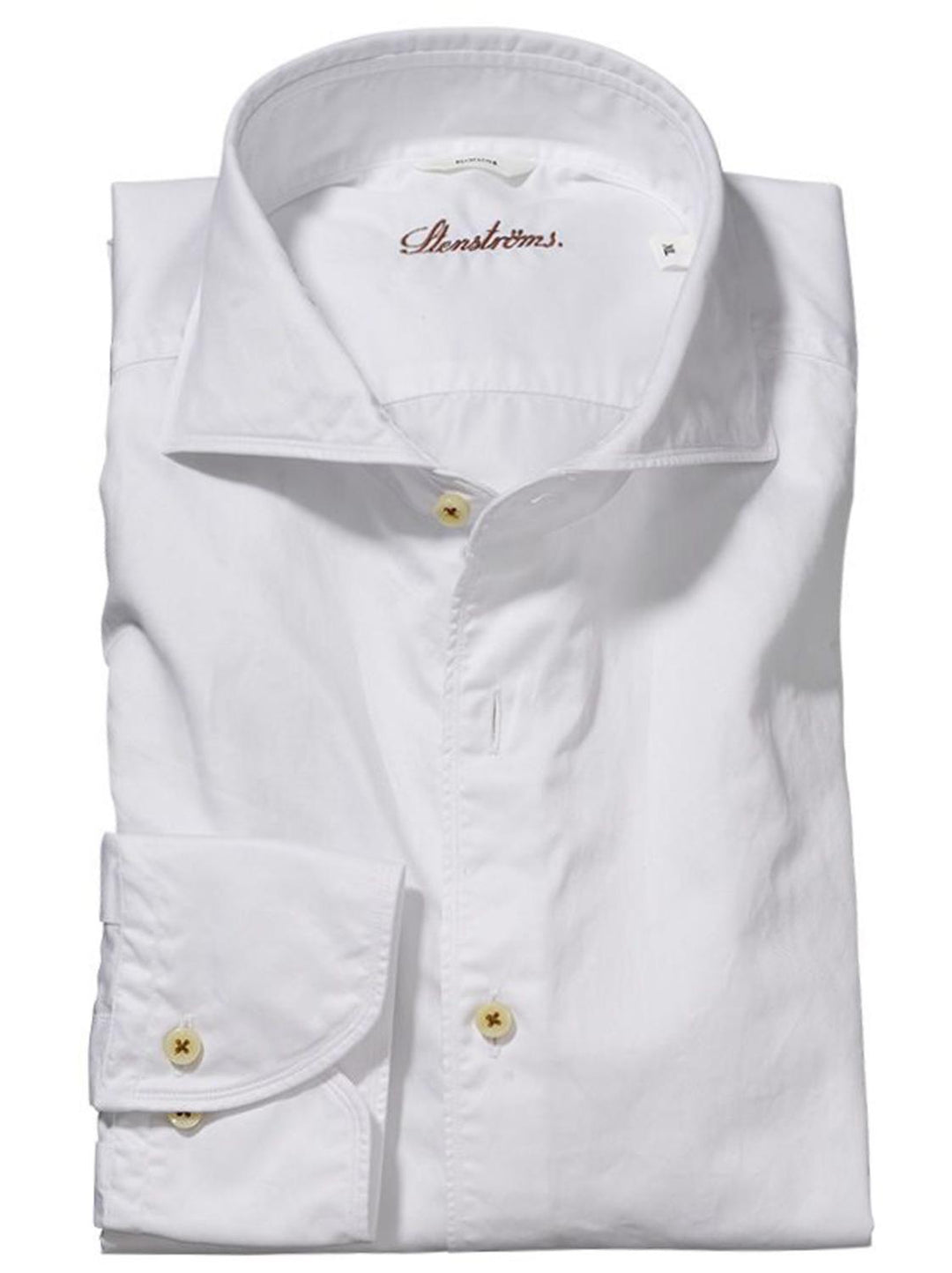 Stenstroms overhemd-100% katoen-HEREN SHIRTS-Wit