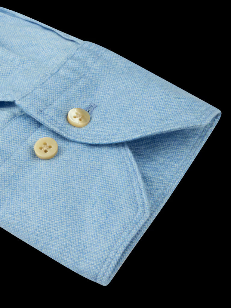 Stenströms Oxford Slimline Shirt – Blauw-100% katoen-HEREN SHIRTS-Blauw