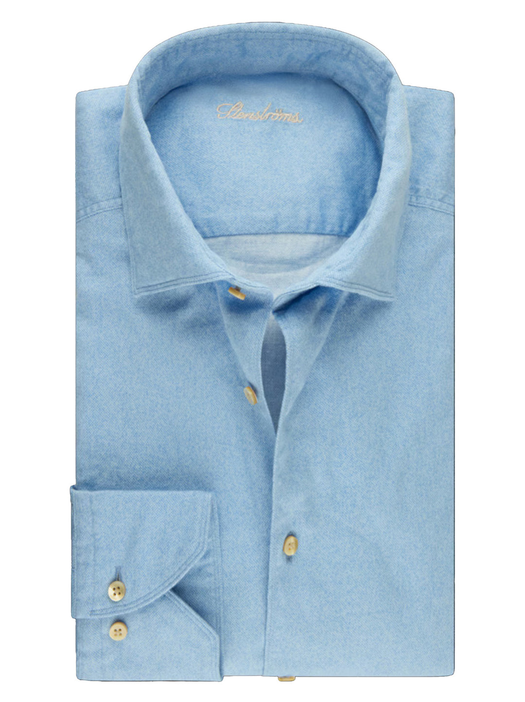 Stenströms Oxford Slimline Shirt – Blauw-100% katoen-HEREN SHIRTS-Blauw