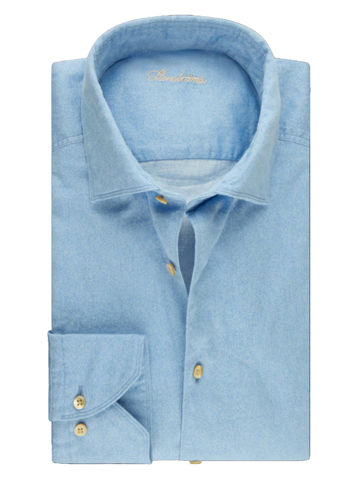 Stenströms Oxford Slimline Shirt – Blauw-100% katoen-HEREN SHIRTS-Blauw