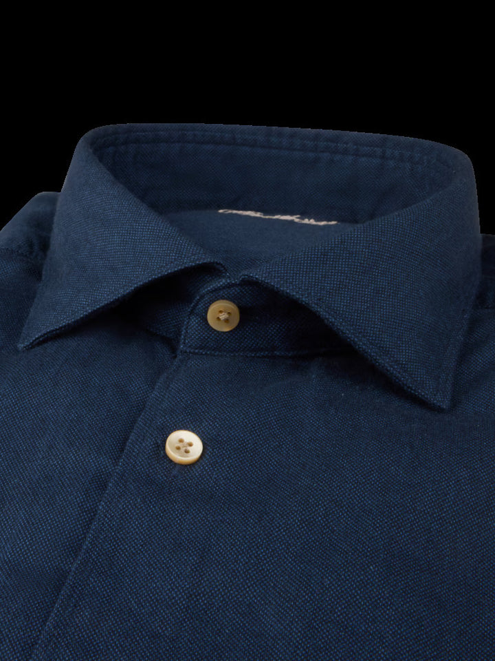Stenströms Oxford Slimline Shirt – Navy-100% katoen-HEREN SHIRTS-Blauw