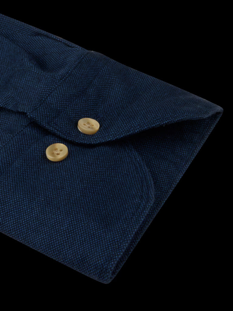 Stenströms Oxford Slimline Shirt – Navy-100% katoen-HEREN SHIRTS-Blauw