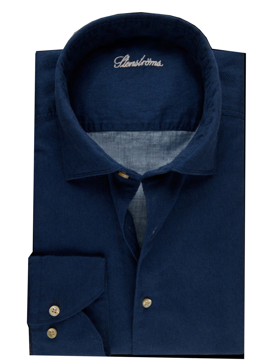 Stenströms Oxford Slimline Shirt – Navy-100% katoen-HEREN SHIRTS-Blauw