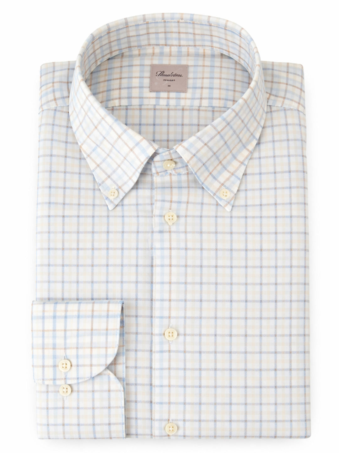 Stenströms Regular fit (Fitted Body) Shirt – Beige-100% katoen-HEREN SHIRTS-Beige