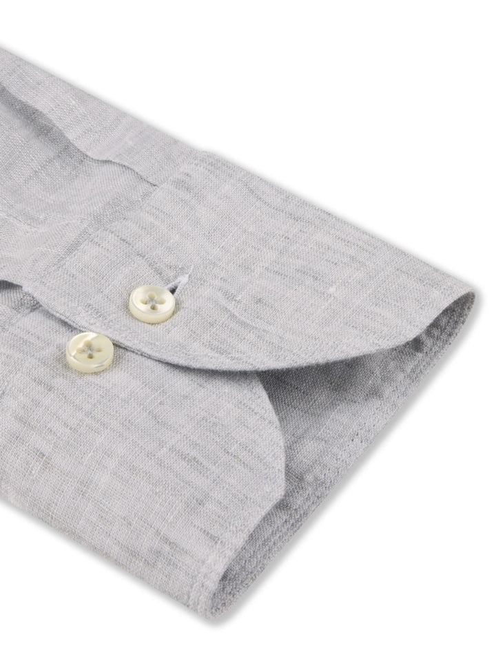 Stenströms Regular Fit (Fitted Body) Shirt – Grijs-100% linnen-HEREN SHIRTS-Grijs
