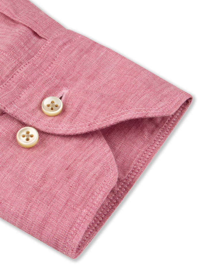 Stenströms Regular Fit (Fitted Body)  Shirt – Roze-100% linnen-HEREN SHIRTS-Roze