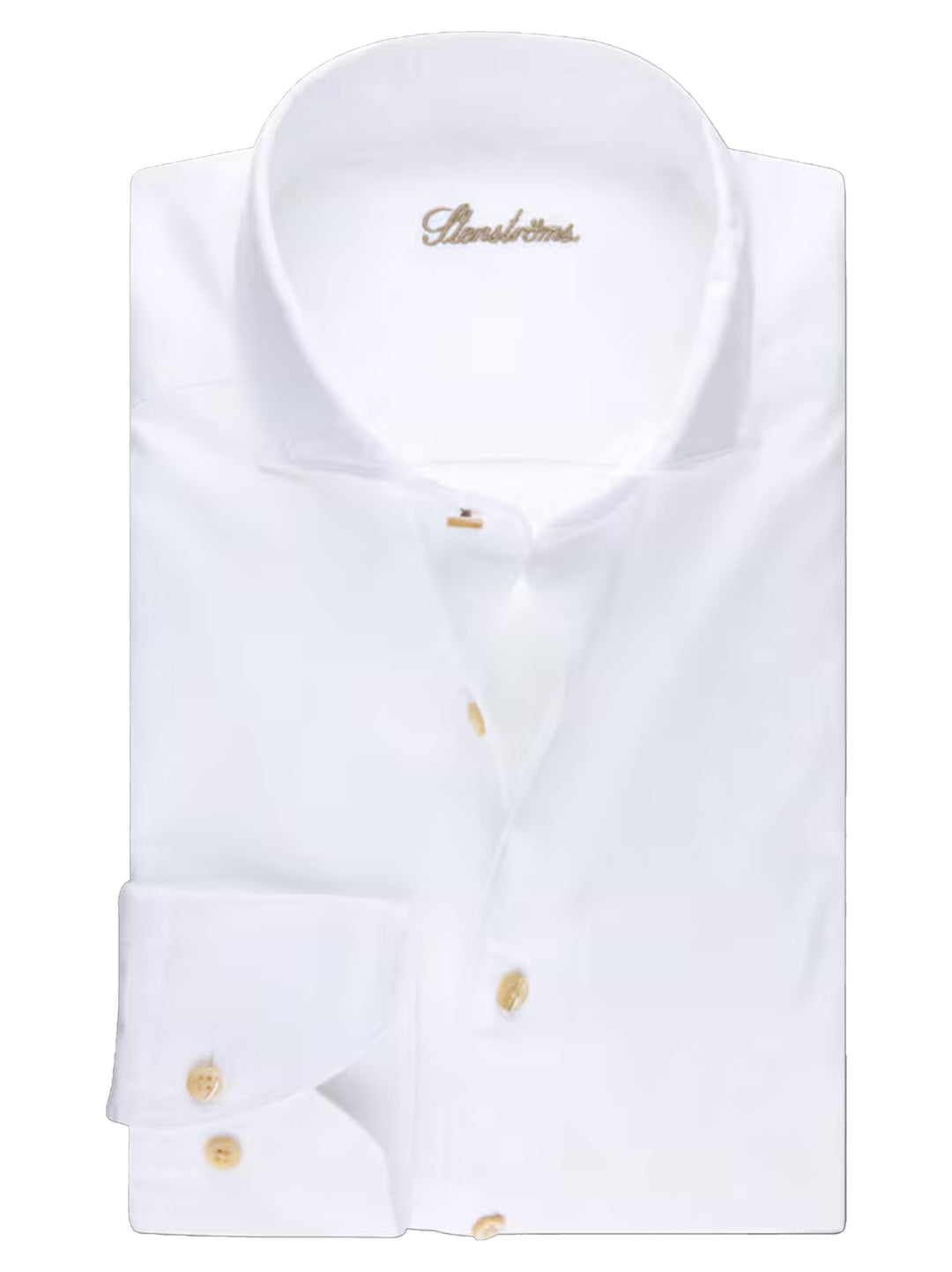 Stenströms Regular fit (Fitted Body) Shirt – Wit-100% katoen-HEREN SHIRTS-Wit