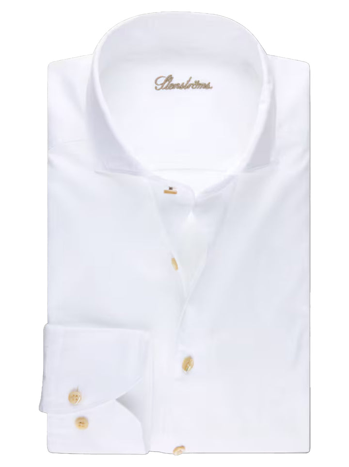 Stenströms Regular fit (Fitted Body) Shirt – Wit-100% katoen-HEREN SHIRTS-Wit