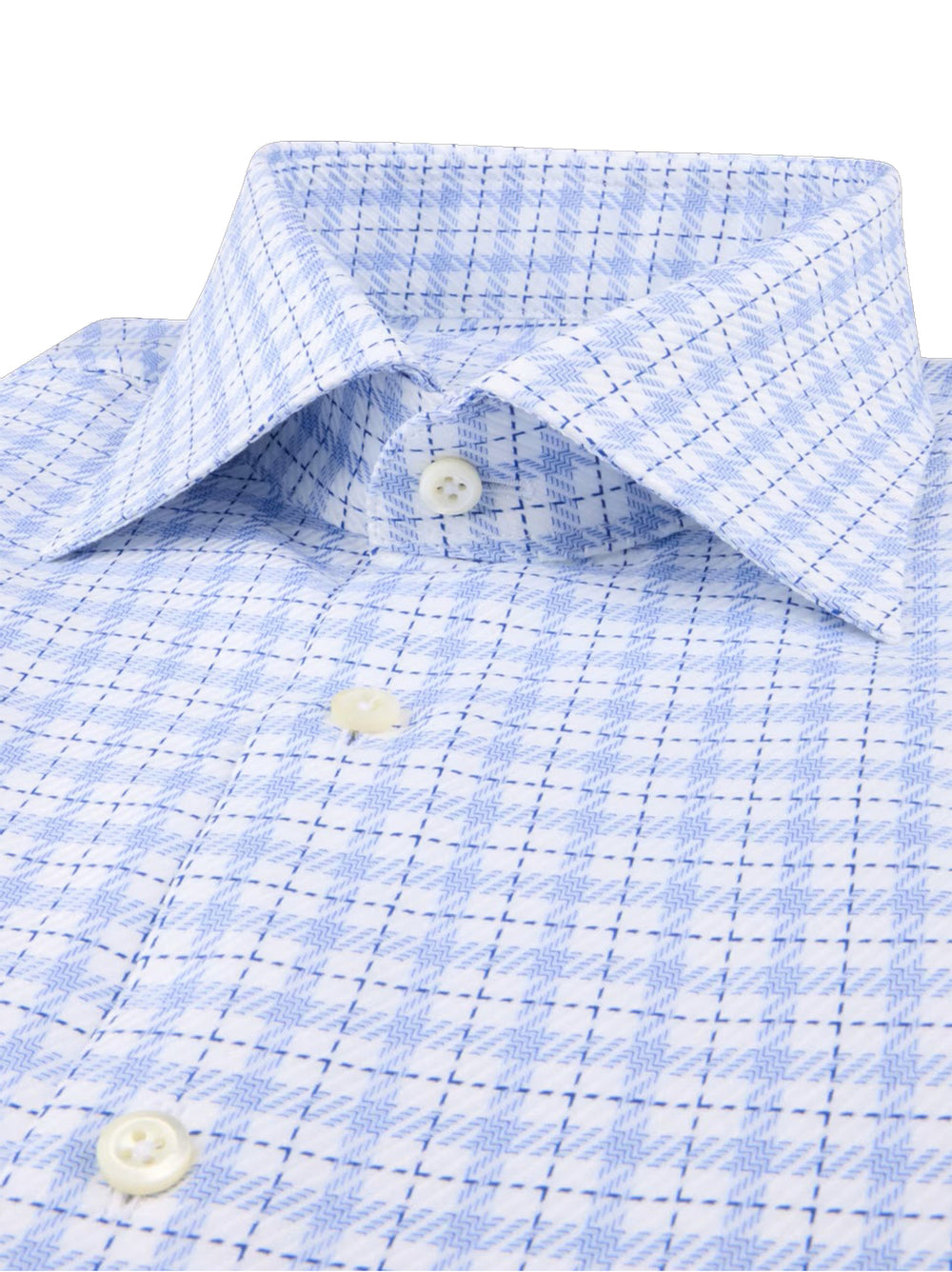 Stenströms Regular Fit Ruit Overhemd – Blauw-100% katoen-HEREN SHIRTS-Blauw