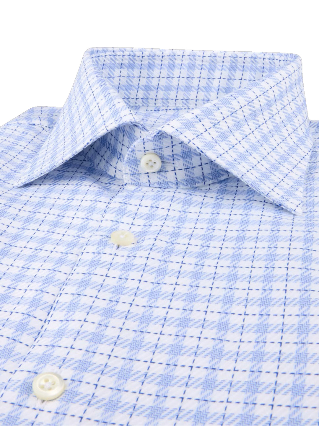 Stenströms Regular Fit Ruit Overhemd – Blauw-100% katoen-HEREN SHIRTS-Blauw