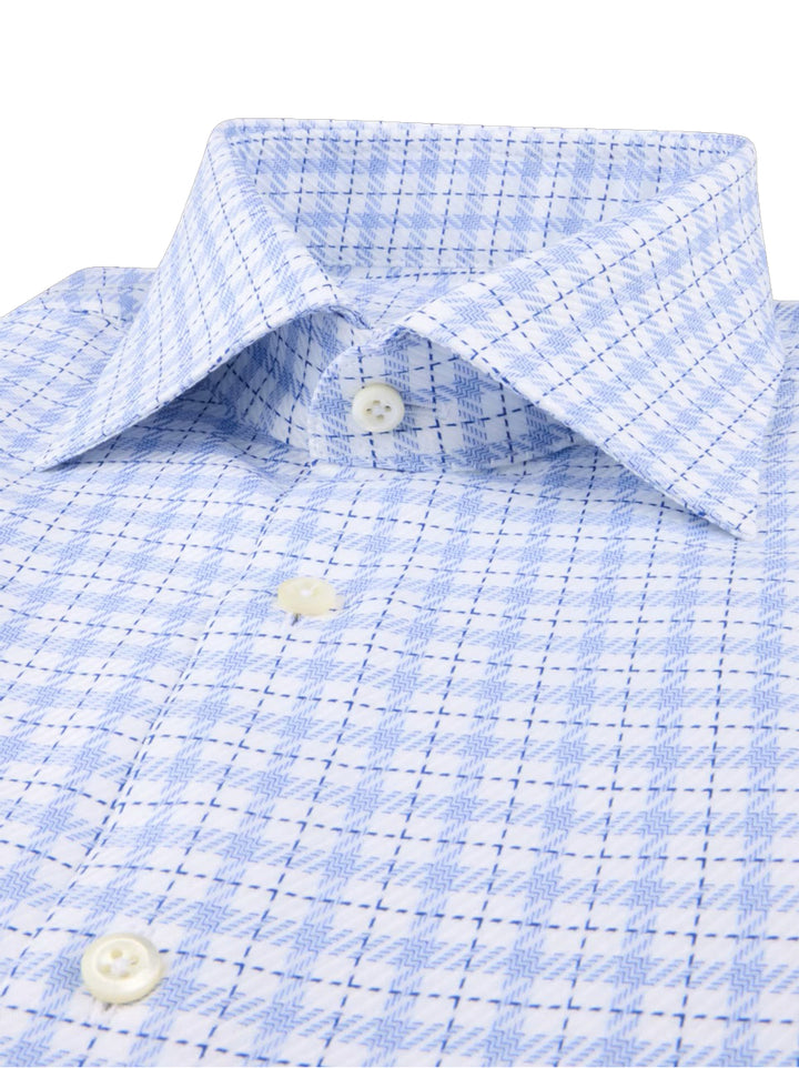 Stenströms Regular Fit Ruit Overhemd – Blauw-100% katoen-HEREN SHIRTS-Blauw