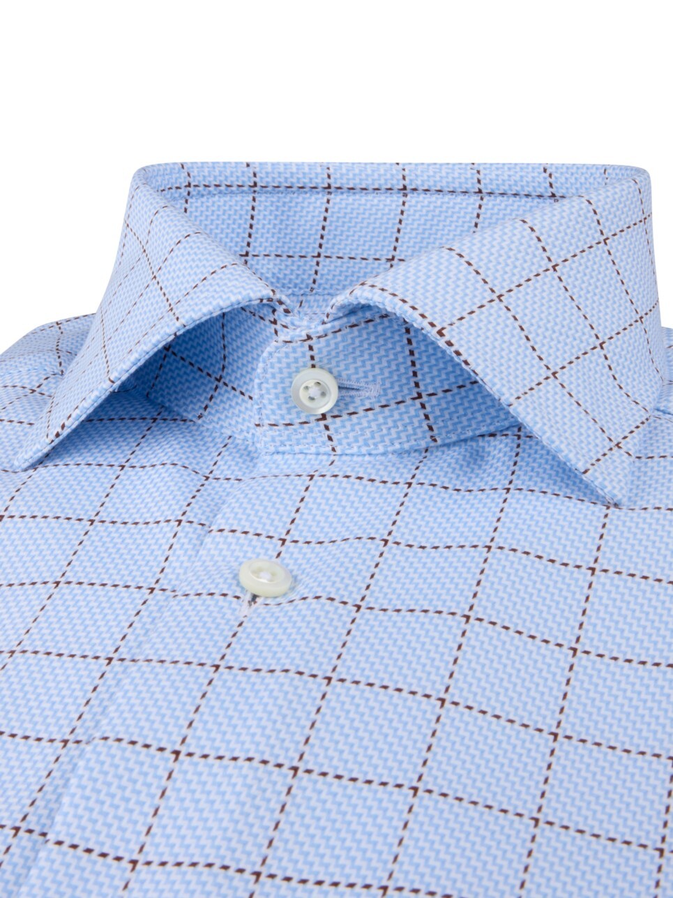 Stenströms Regular Fit Ruit Overhemd – Blauw-100% katoen-HEREN SHIRTS-Blauw