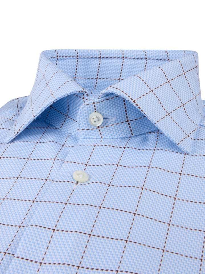 Stenströms Regular Fit Ruit Overhemd – Blauw-100% katoen-HEREN SHIRTS-Blauw
