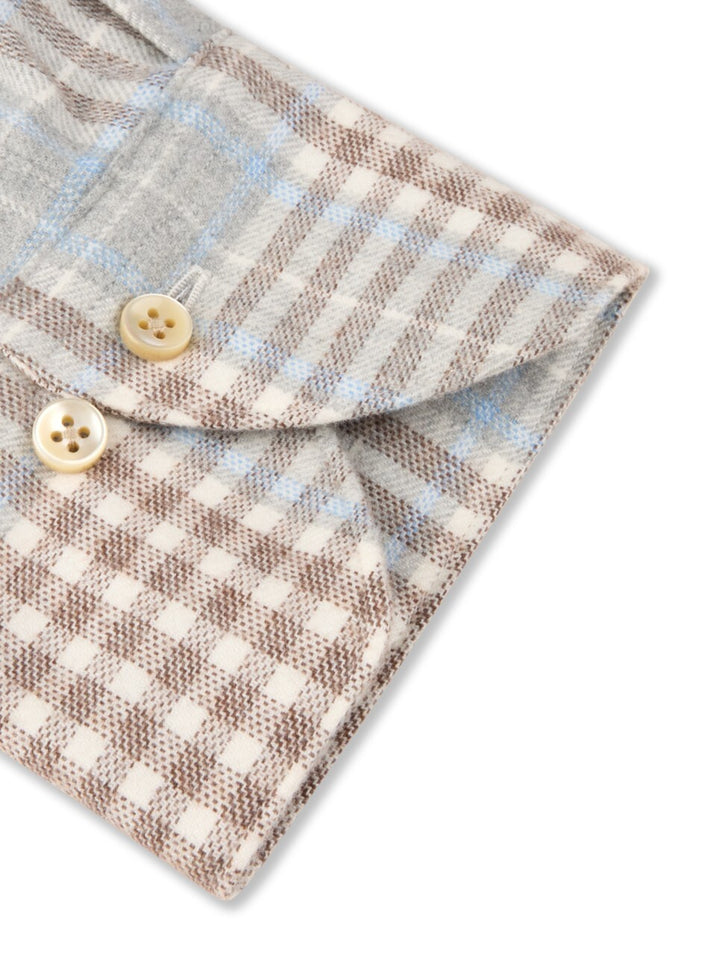 Stenströms Regular Fit Ruit Overhemd – Grijs-100% katoen-HEREN SHIRTS-Grijs