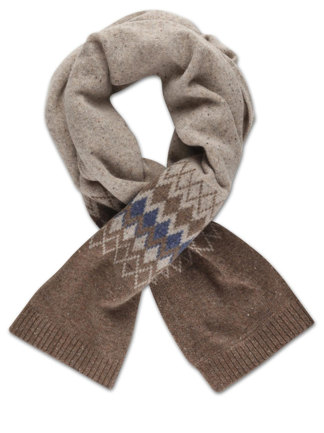 Stenstroms shawl-100% wol-HEREN ACCESSOIRES-Beige