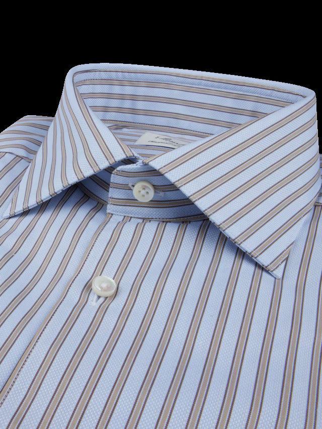 Stenstroms shirt Fitted body-100% katoen-HEREN SHIRTS-Beige