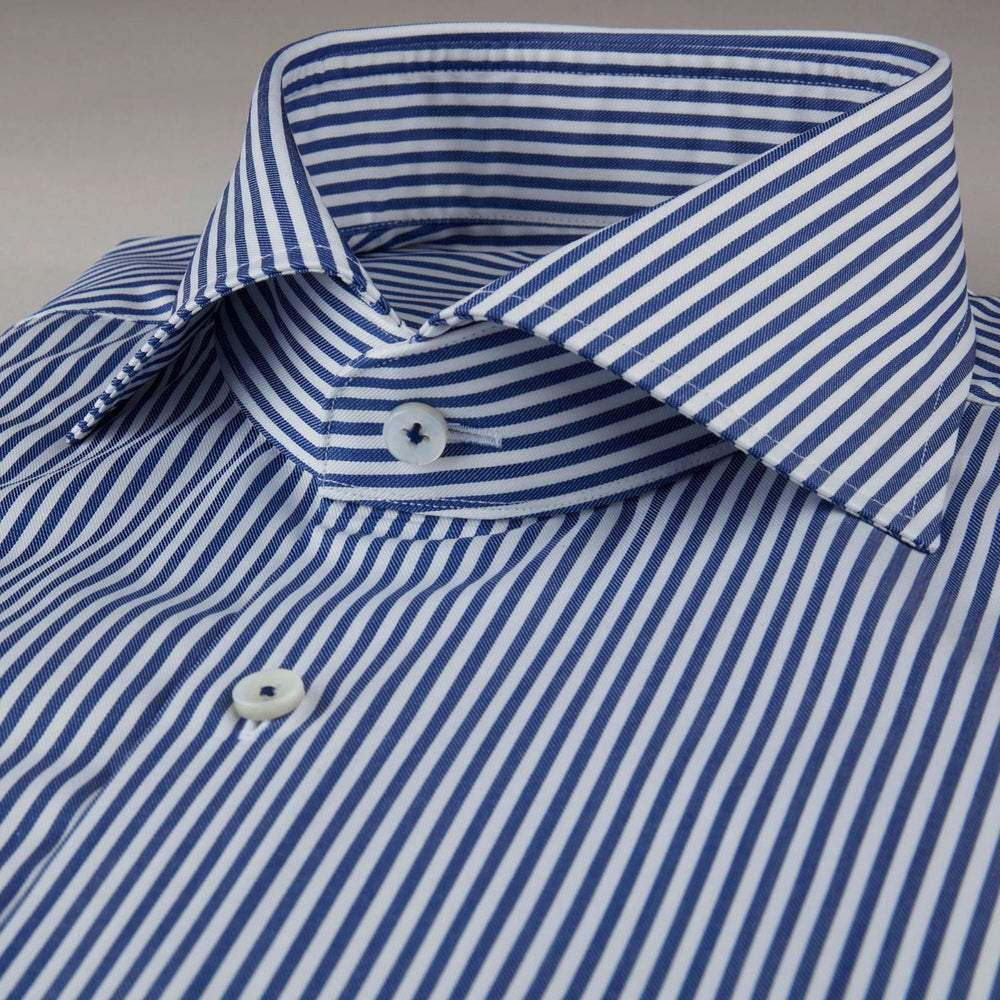 Stenstroms shirt fitted body-100% katoen-HEREN SHIRTS-Blauw