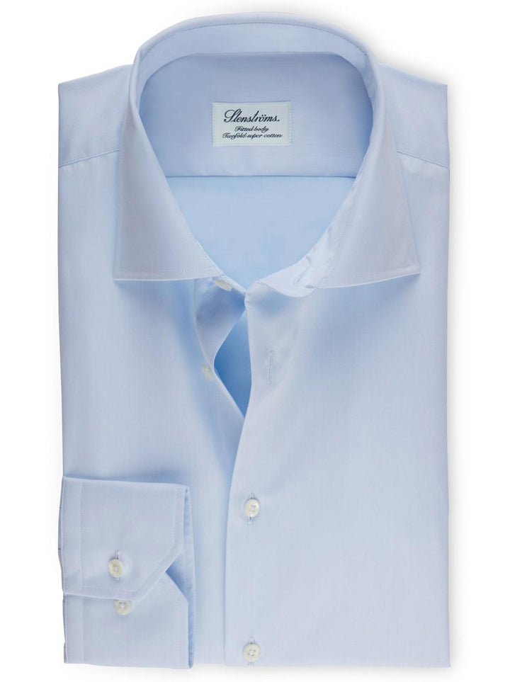 Stenstroms shirt fitted body-100% katoen-HEREN SHIRTS-Blauw