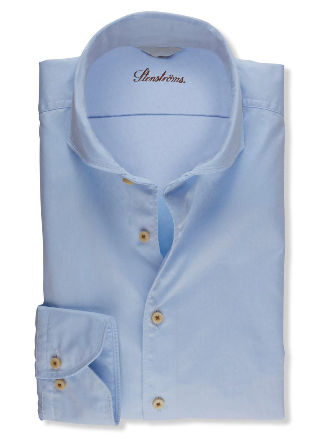 Stenstroms shirt fitted body-100% katoen-HEREN SHIRTS-Blauw