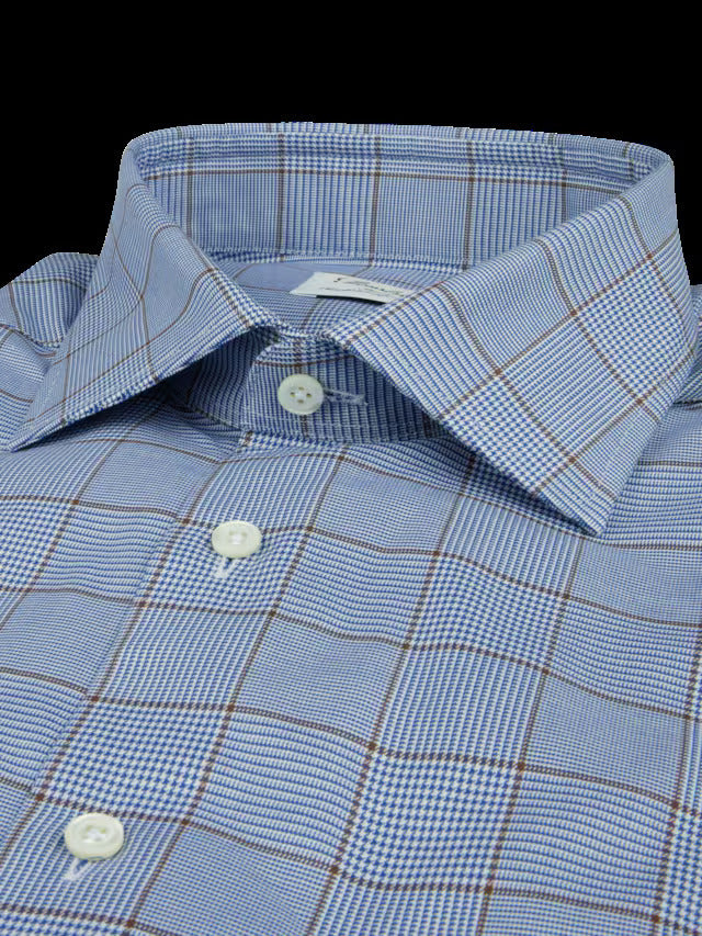 Stenstroms shirt Fitted body-100% katoen-HEREN SHIRTS-Blauw