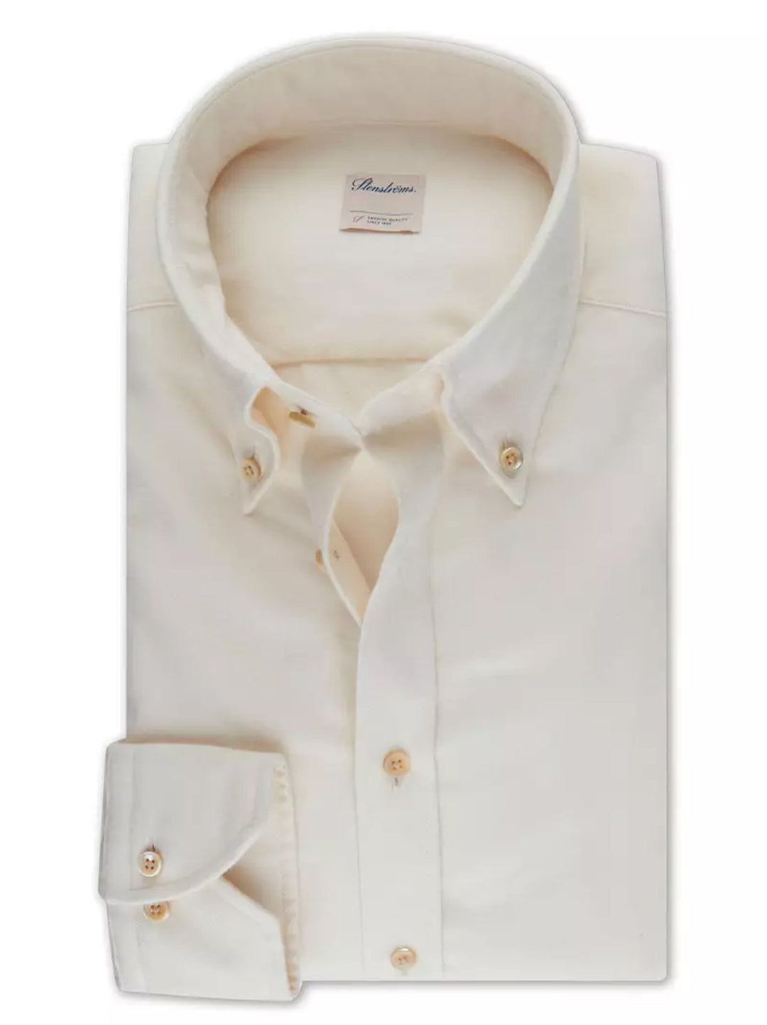 Stenstroms shirt flanellen- Katoen Tweevoudig 100%.-HEREN SHIRTS-Beige
