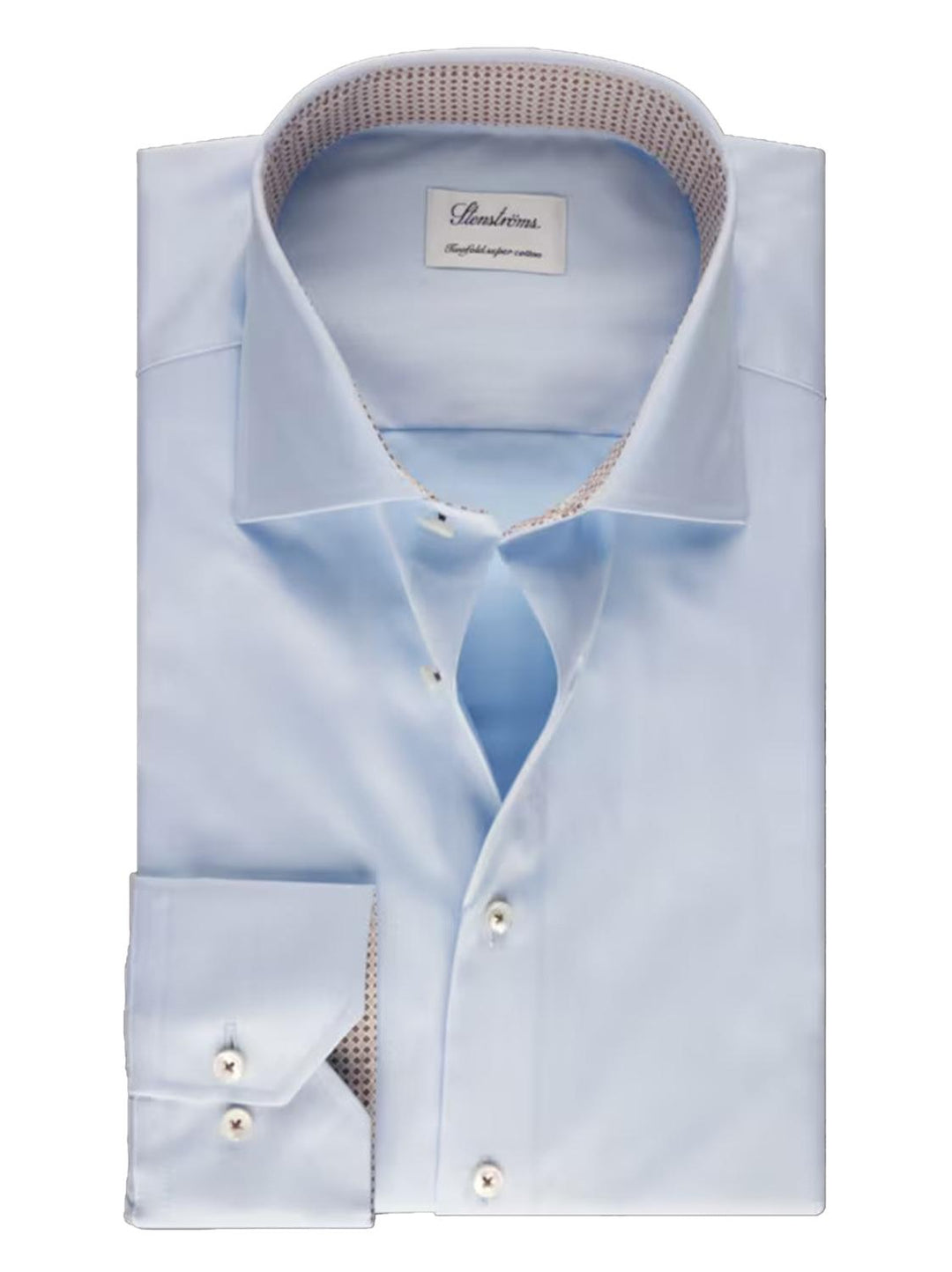 Stenstroms shirt slimline-100% katoen-HEREN SHIRTS-Blauw