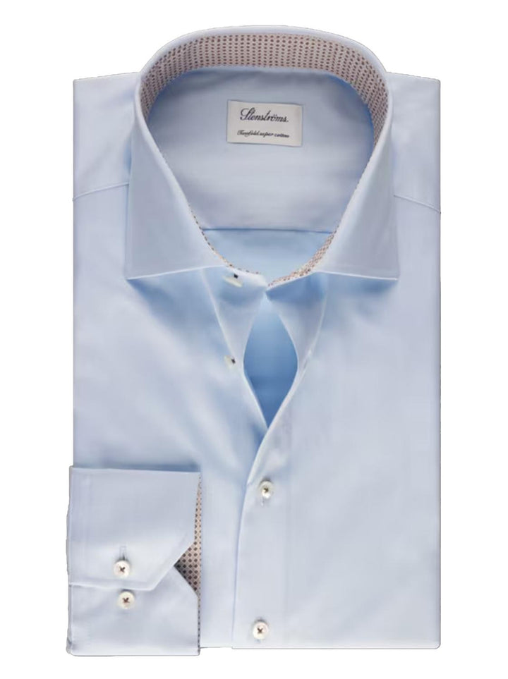 Stenstroms shirt slimline-100% katoen-HEREN SHIRTS-Blauw