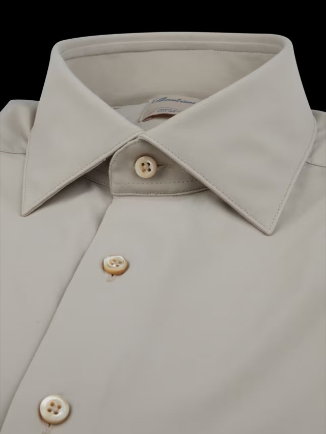 Stenstroms slim jersey shirt-73% polyamide, 27% elasthaan-HEREN SHIRTS-Beige