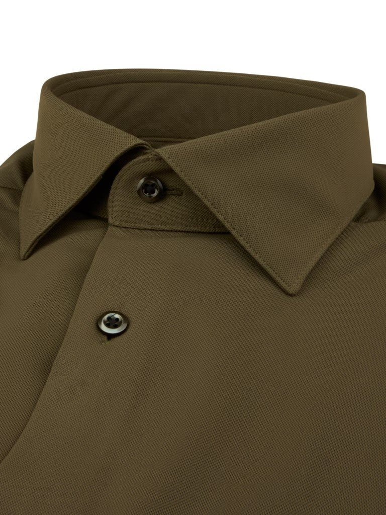 Stenströms Slimeline Shirt – Groen-73% polyamide, 27% elastaan-HEREN SHIRTS-Groen
