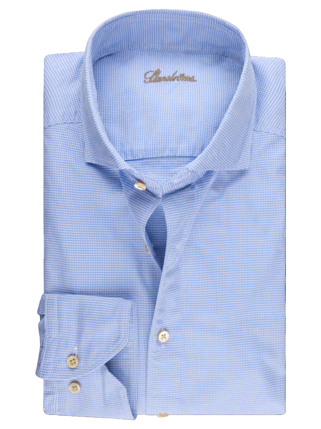 Stenströms Slimline Shirt – Blauw-100% katoen-HEREN SHIRTS-Blauw