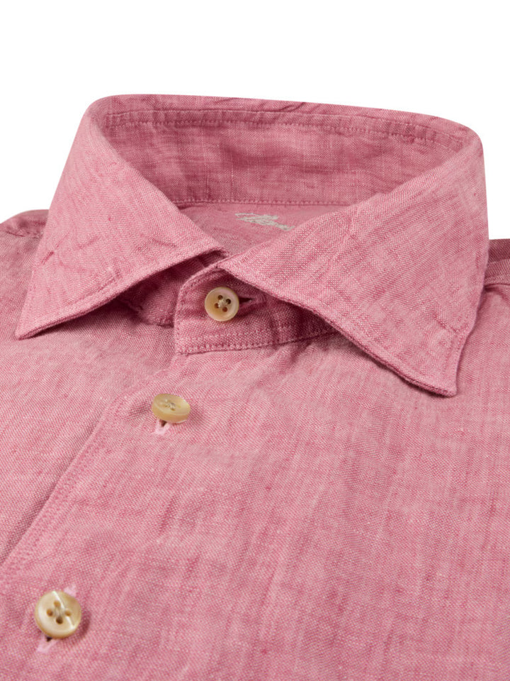 Stenströms Slimline Shirt – Roze-100% linnen-HEREN SHIRTS-Roze